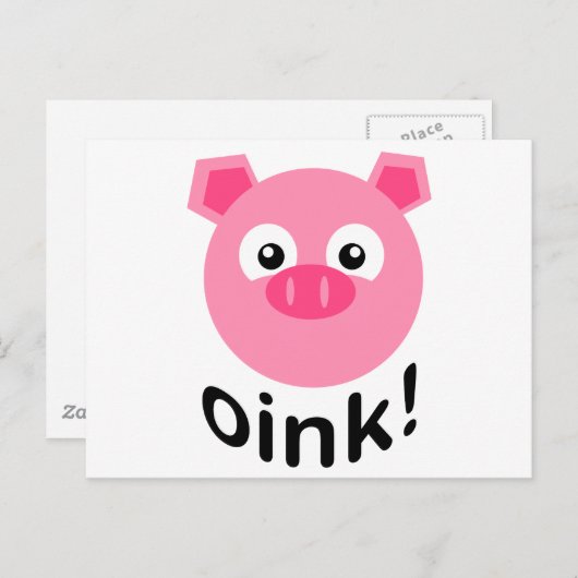 Oink! PIg Briefkaart (Voorkant / Achterkant)
