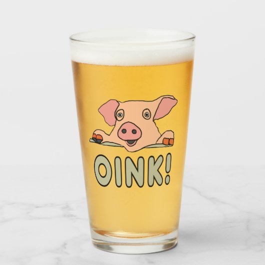 Oink Pig Glas (Voorkant gevuld)