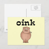 Oink Pig T-shirts en Gifts Briefkaart (Voorkant / Achterkant)
