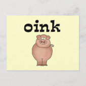 Oink Pig T-shirts en Gifts Briefkaart (Voorkant)