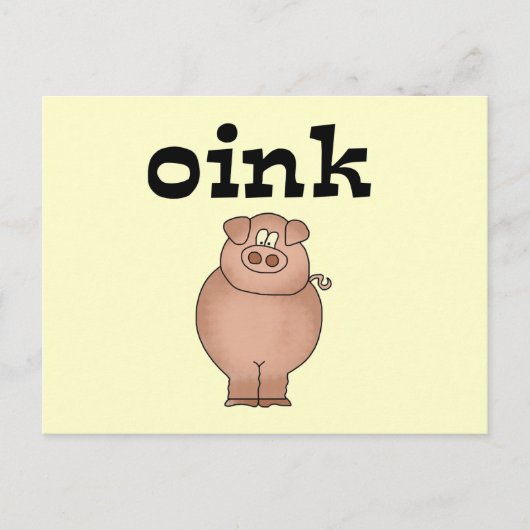 Oink Pig T-shirts en Gifts Briefkaart (Voorkant)