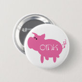 Oink Pink Pig Ronde Button 5,7 Cm (Voorkant /achterkant)