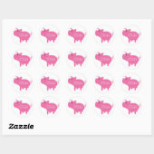Oink Pink Pig Ronde Sticker (Vel)
