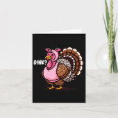 Oink Turkije Thanksgiving Grappig In Varkensvermom Kaart (Voorkant)
