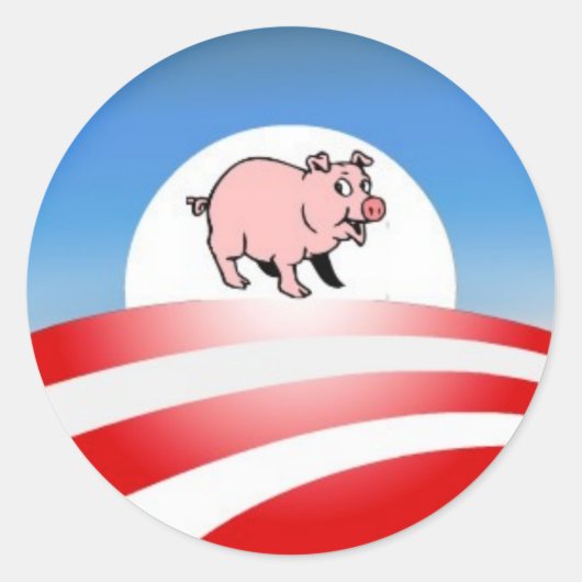 Oinkbama Ronde Sticker (Voorkant)
