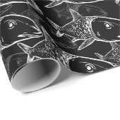 Oio - Hawaïaans beendervis print patroon Cadeaupapier (Rol Hoek)