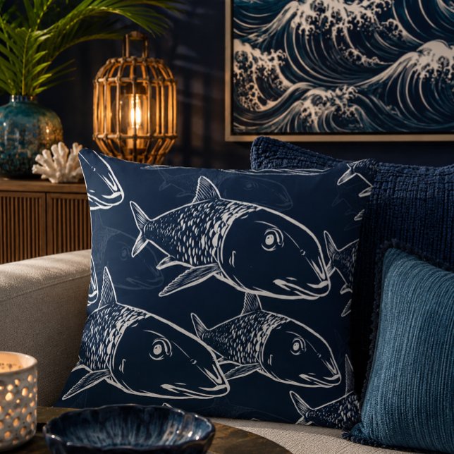 Oio - Hawaiaanse bonefish print patroon Kussen (Creator heeft geüpload)