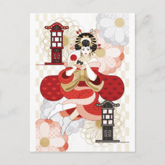 Oiran en Andon Briefkaart