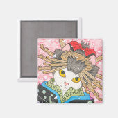 Oiran-Kat Magneet (Voorkant / Achterkant)