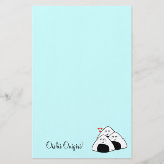 Oishii Onigiri Briefpapier (Bleek blauw)