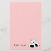 Oishii Onigiri Briefpapier (Bleek roze) (Voorkant)