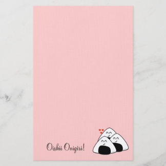 Oishii Onigiri Briefpapier (Bleek roze)