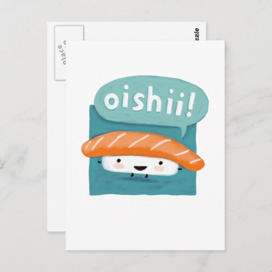Oishii Sushi Briefkaart (Voorkant / Achterkant)