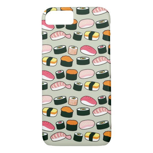Oishii Sushi Fun Illustrations Pattern (Griekenlan Case-Mate iPhone Case (Achterkant)