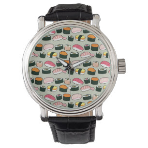 Oishii Sushi Fun Illustrations Pattern (Griekenlan Horloge