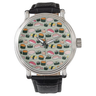 Oishii Sushi Fun Illustrations Pattern (Griekenlan Horloge