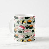 Oishii Sushi Fun Illustrations Pattern (Griekenlan Koffiemok (Voorkant links)