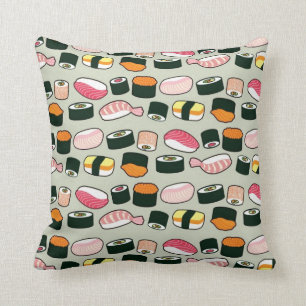 Oishii Sushi Fun Illustrations Pattern (Griekenlan Kussen