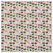 Oishii Sushi Fun Illustrations Pattern (grijs) Stof (Swatch)