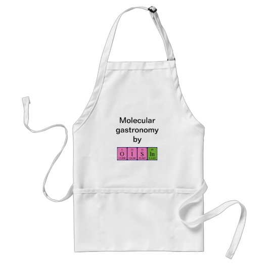 Oisin periodiek table name apron standaard schort (Voorkant)