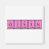 Oisin periodiek table name magnet (Voorkant)