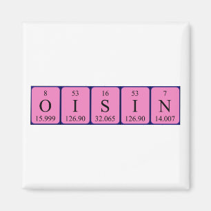 Oisin periodiek table name magnet