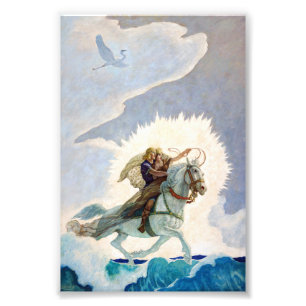 Oisin Rides to the Land of Youth by N.C. Wyeth Foto Afdruk