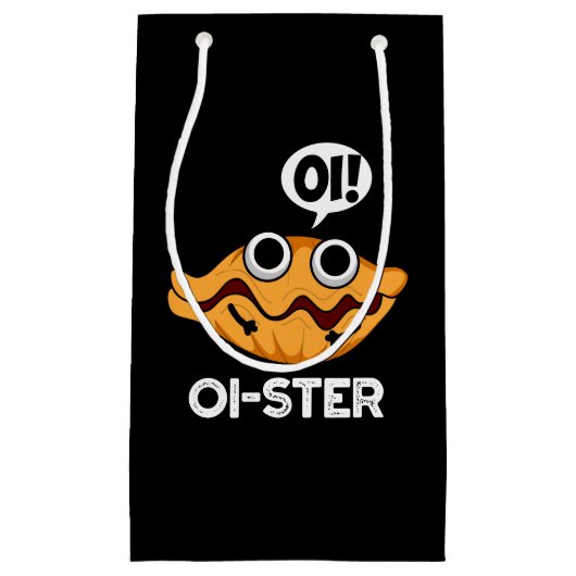 Oister Funny Animal Oyster Pun Dark BG Klein Cadeauzakje (Voorkant)