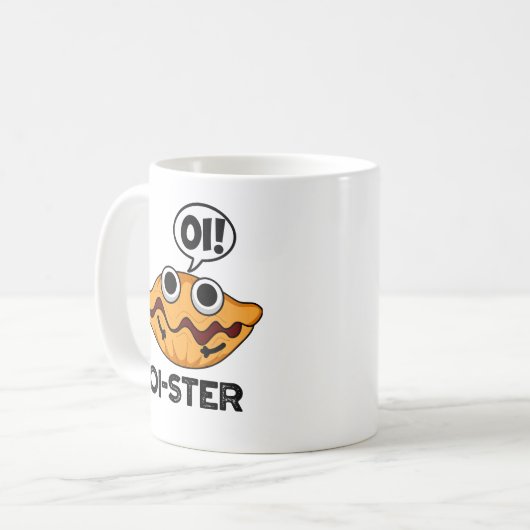 Oister Funny Animal Oyster Pun Koffiemok (Voorkant links)