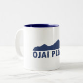 Ojai California Alsjeblieft Tweekleurige Koffiemok (Voorkant links)