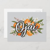 Ojai California bloemenpatroon Feestdagenkaart (Voorkant / Achterkant)