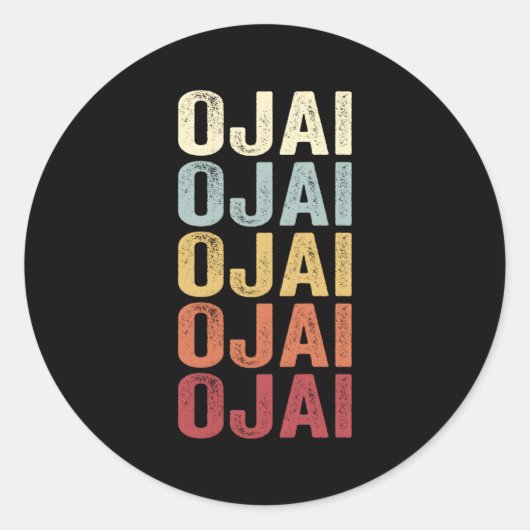Ojai California Ojai CA Tekst Ronde Sticker (Voorkant)