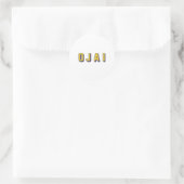Ojai California On Darks _gecomprimeerd Ronde Sticker (Tas)
