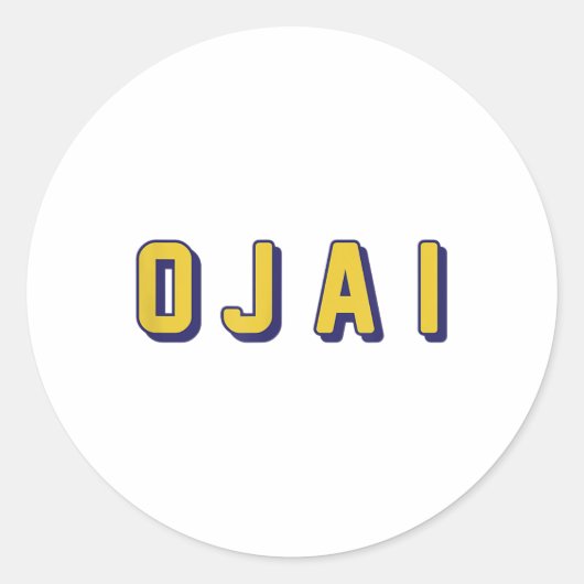 Ojai California On Darks _gecomprimeerd Ronde Sticker (Voorkant)