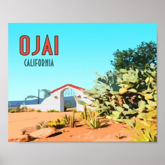 Ojai California Succulent Cactus  Poster (Voorkant)