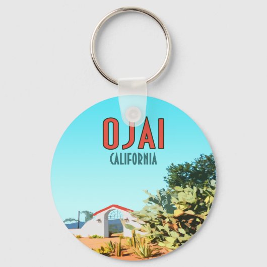 Ojai California Succulent Cactus  Sleutelhanger (Voorkant)