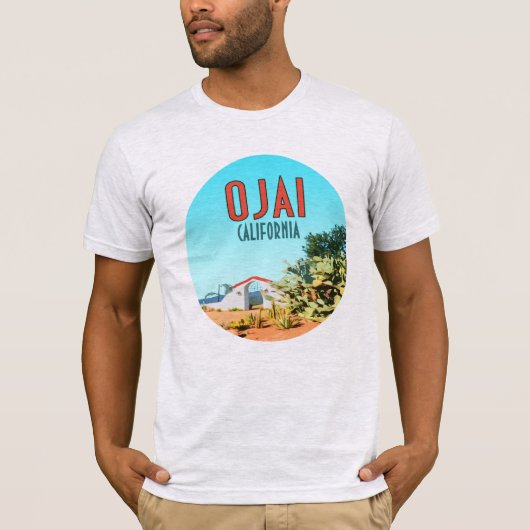 Ojai California Succulent Cactus  T-shirt (Voorkant)