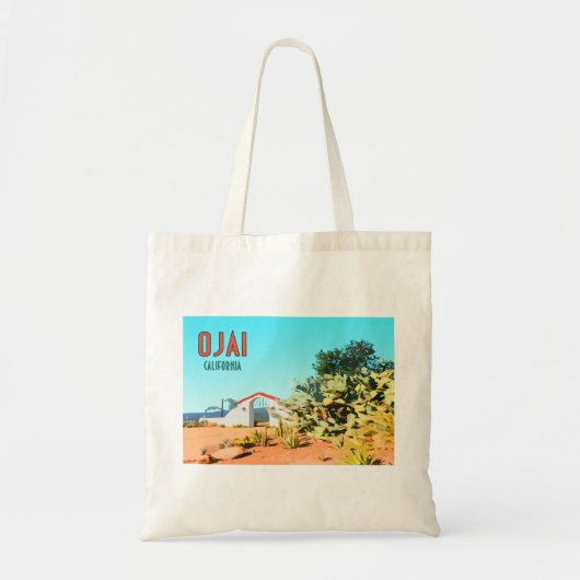 Ojai California Succulent Cactus Tote Bag (Voorkant)