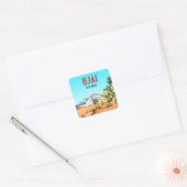 Ojai California Succulent Cactus  Vierkante Sticker (Envelop)