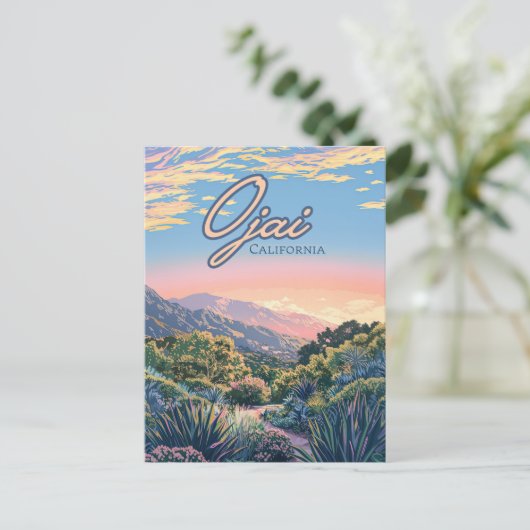 Ojai California Topa Mountains landschap Briefkaart (Staand voorkant)