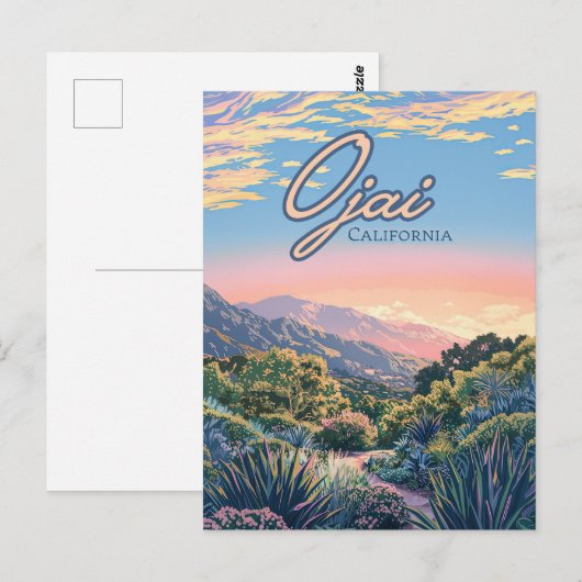Ojai California Topa Mountains landschap Briefkaart (Voorkant / Achterkant)