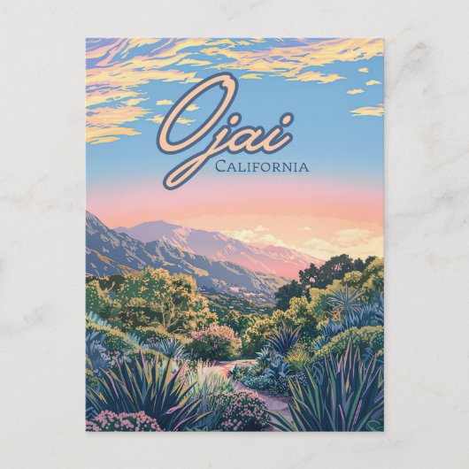 Ojai California Topa Mountains landschap Briefkaart (Voorkant)