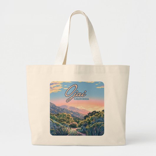 Ojai California Topa Mountains landschap Grote Tote Bag (Voorkant)