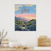Ojai California Topa Mountains landschap Poster (Keuken)