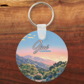 Ojai California Topa Mountains landschap Sleutelhanger (Achterkant)