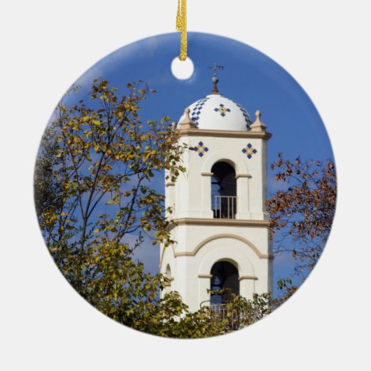 Ojai Post Kantoor Tower Keramisch Ornament (Achterkant)