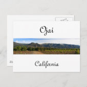 Ojai Valley met sneeuw Briefkaart (Voorkant / Achterkant)
