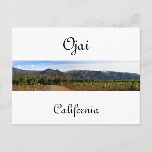 Ojai Valley met sneeuw Briefkaart (Voorkant)