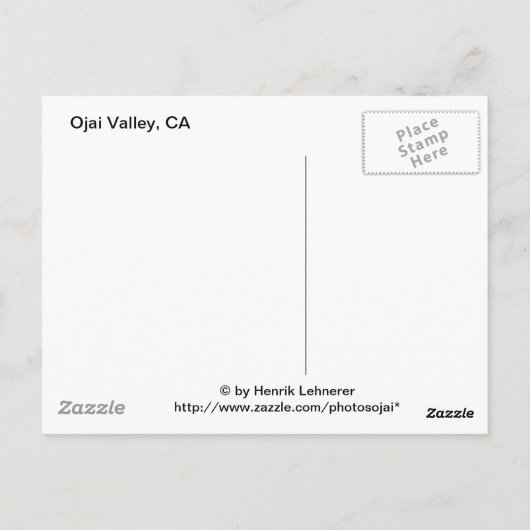 Ojai Valley met sneeuw Briefkaart (Achterkant)