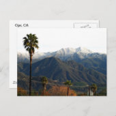 Ojai Valley met sneeuw Briefkaart (Voorkant / Achterkant)
